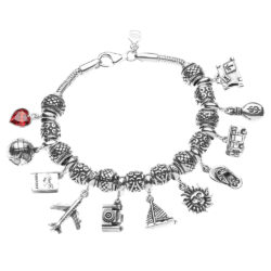 Viajera Sterling Silver Charm Bracelet