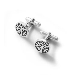 Vida Tree of Life Sterling Silver Cufflinks