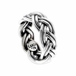 Vittorio Men's Braided Sterling Silver Ring