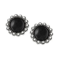 Washington Sterling Silver and Obsidian Earrings