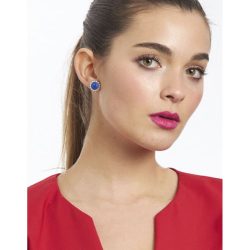 Washington Sterling Silver and Sodalite Earrings Andes Luxe