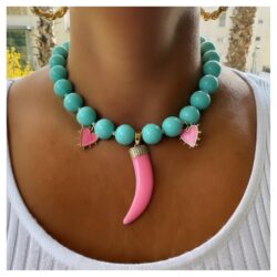 Wild Turquoise Tassel Necklace
