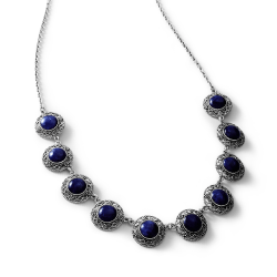Yaku Sterling Silver and Sodalite Necklace