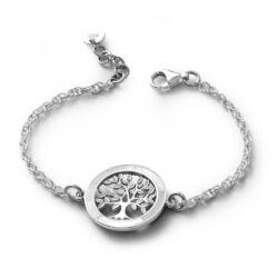 Yunsa Sterling Silver and Mother-of-Pearl Tree of Life Bracelet