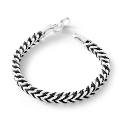 Zico Men's Black Cord and Sterling Silver Bracelet