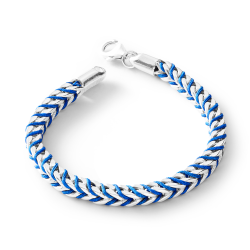 Zico Men's Blue Cord and Sterling Silver Bracelet