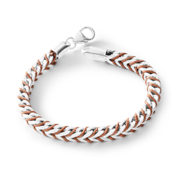 Zico Men's Brown Cord and Sterling Silver Bracelet