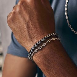 Zinedine Men's Sterling Silver Bracelet